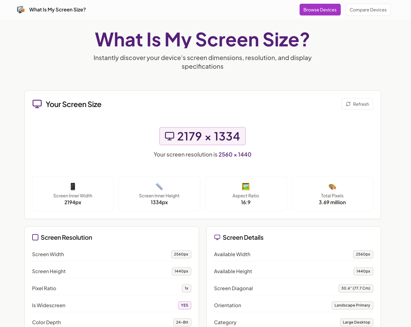 What Is My Screen Size? - Product Image