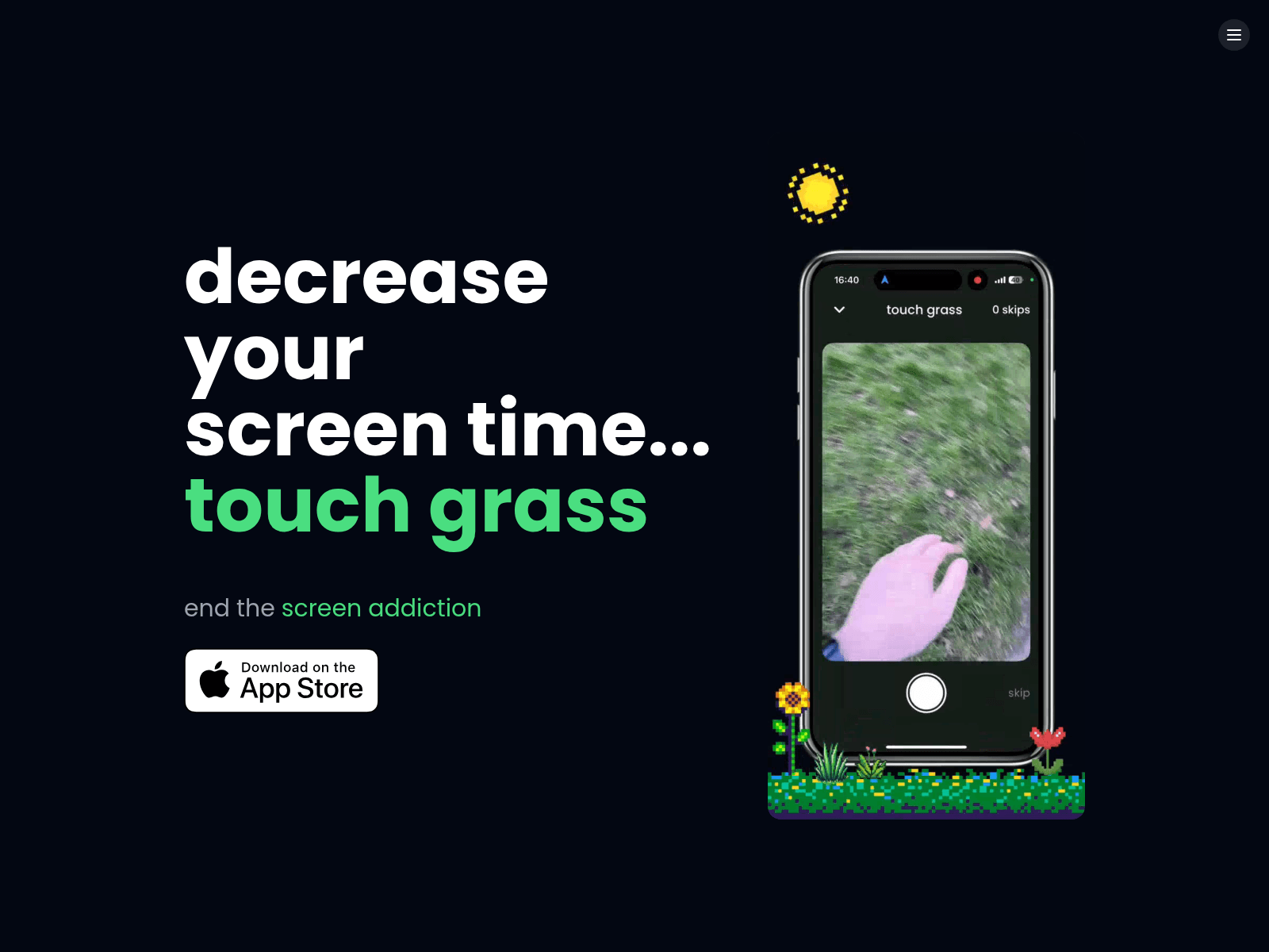 touch grass product screenshot