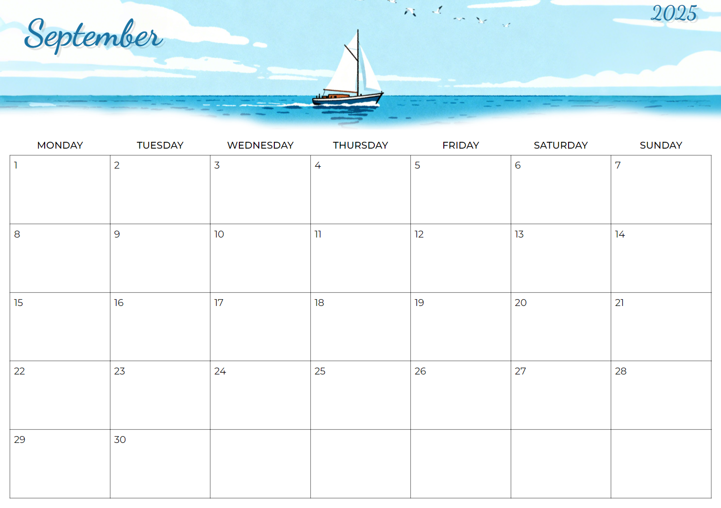 Printable Calendar Templates PDF product screenshot