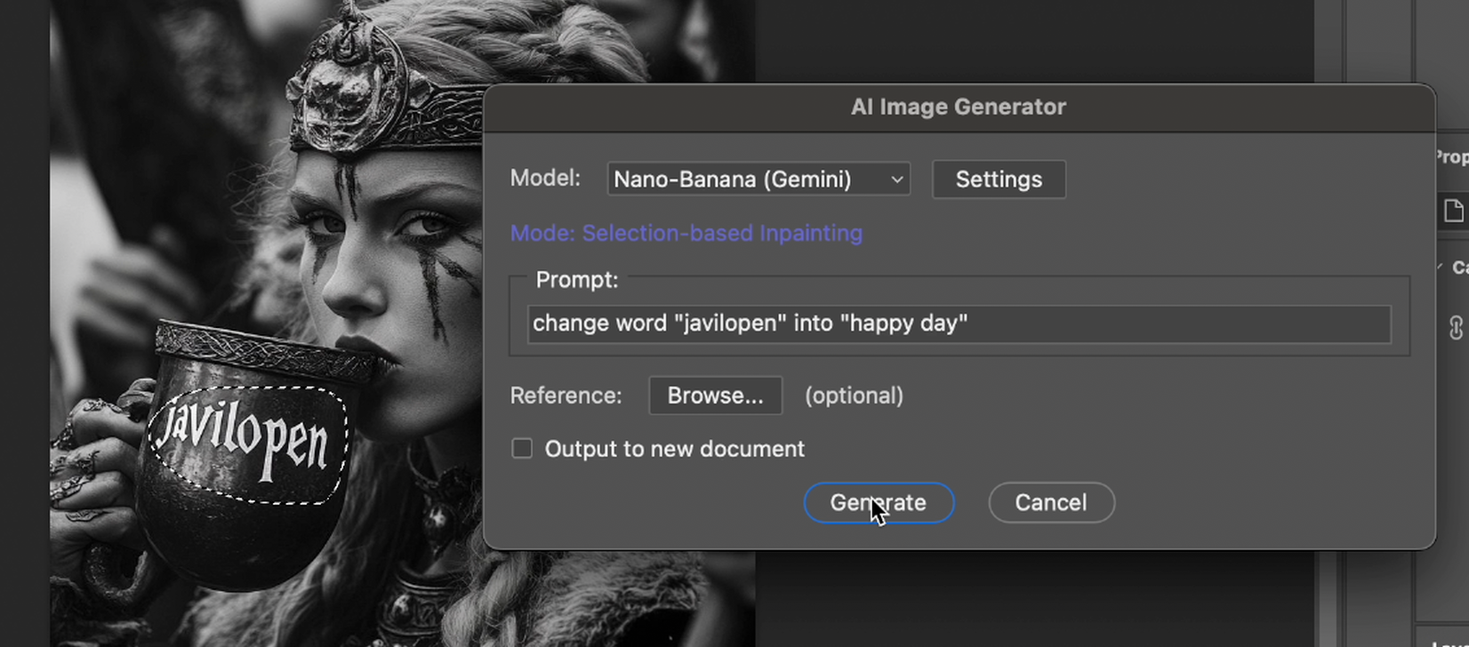 Photoshop AI Plugin - Nano Banana - Product Image
