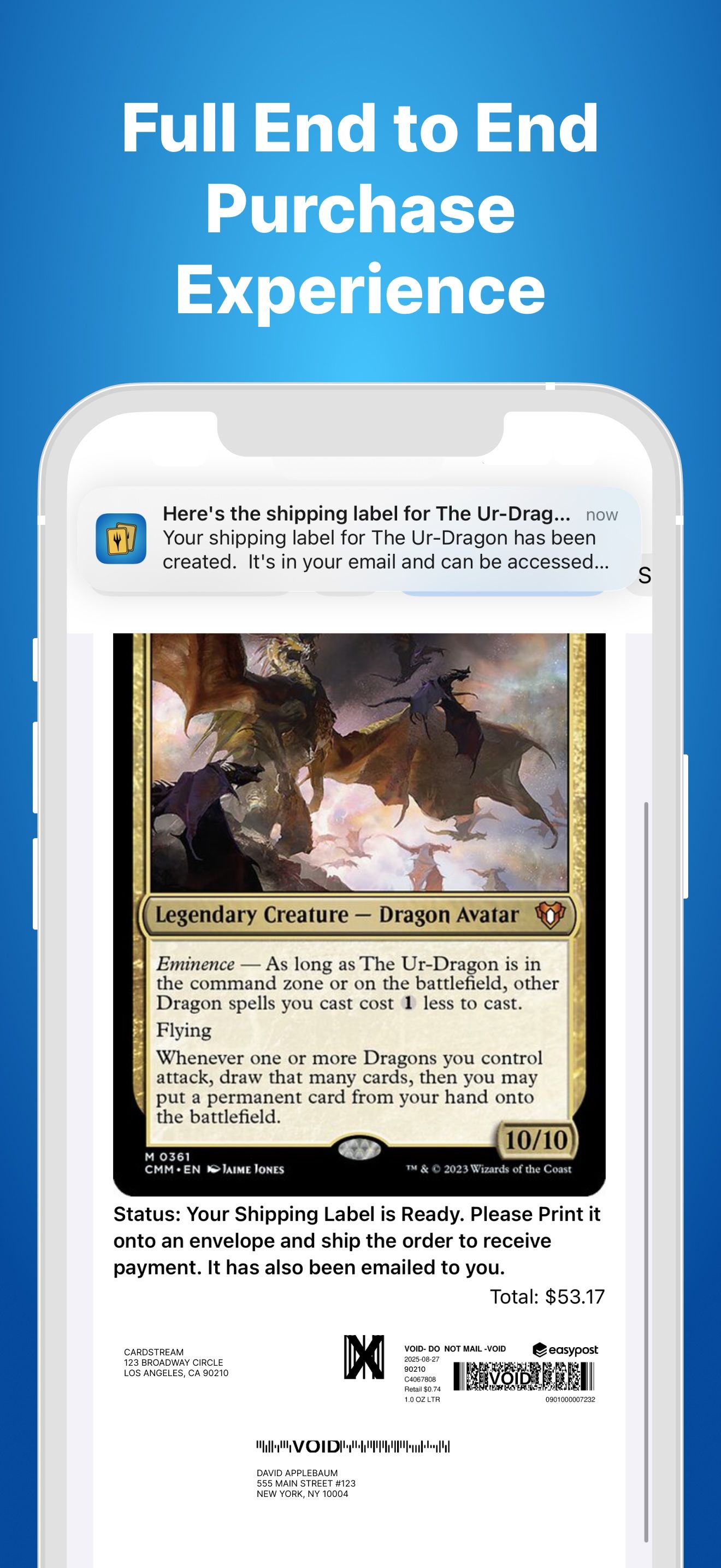 CardStream product screenshot