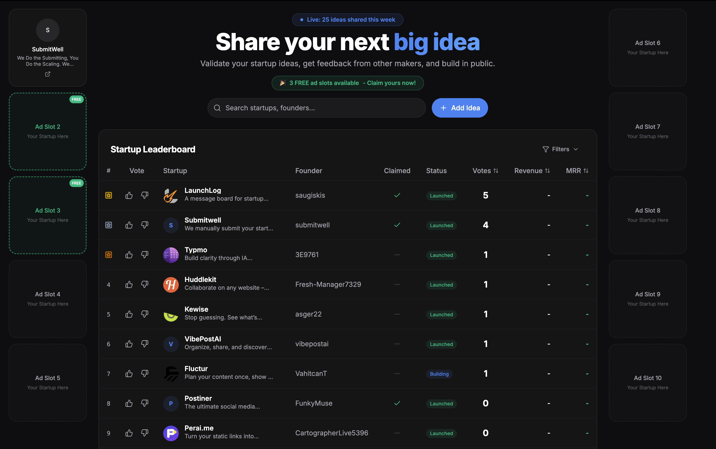 LaunchLog product screenshot