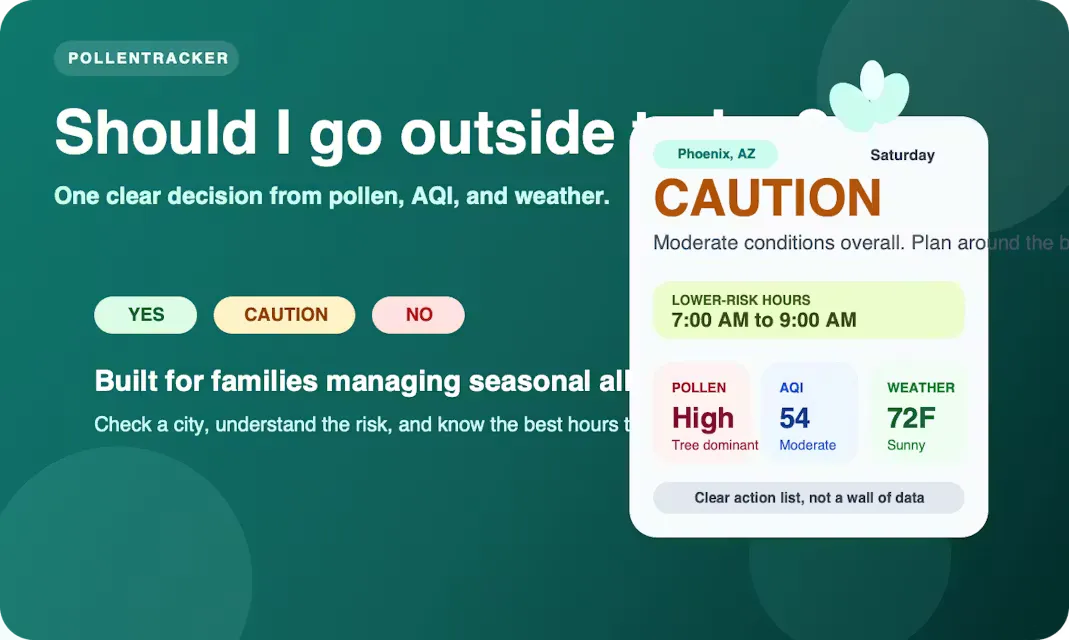 PollenTracker product screenshot