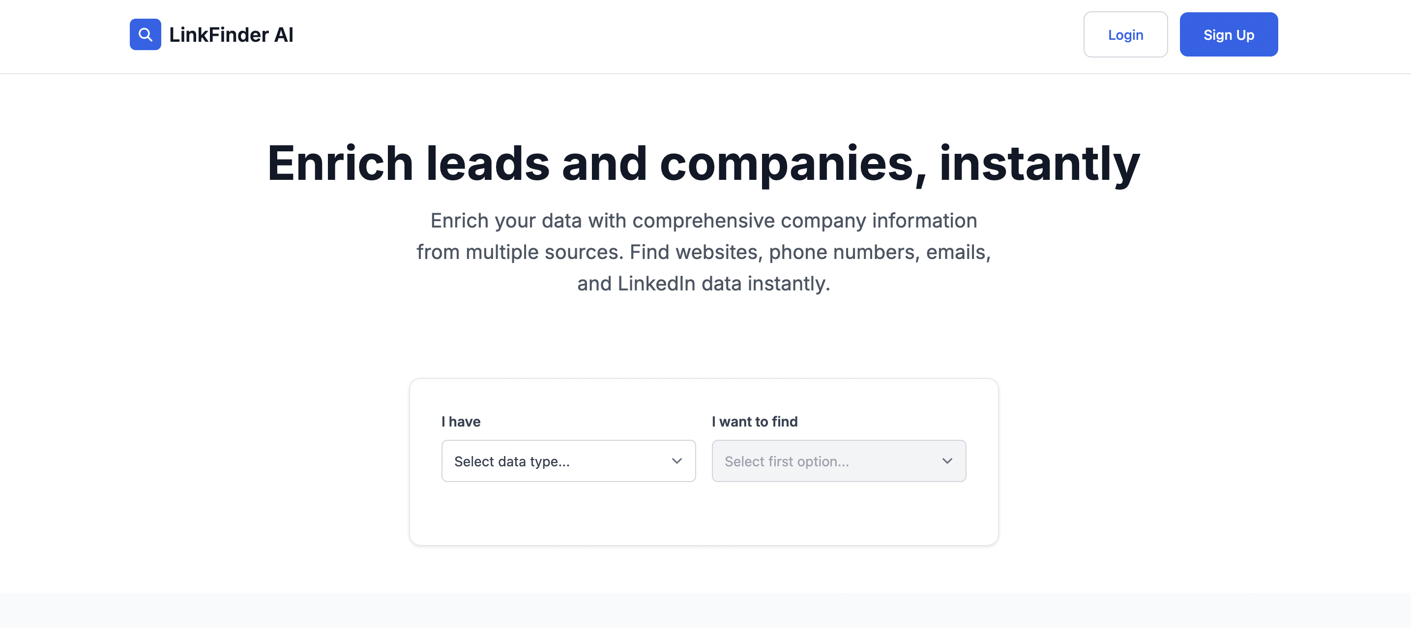 LinkFinder AI product screenshot