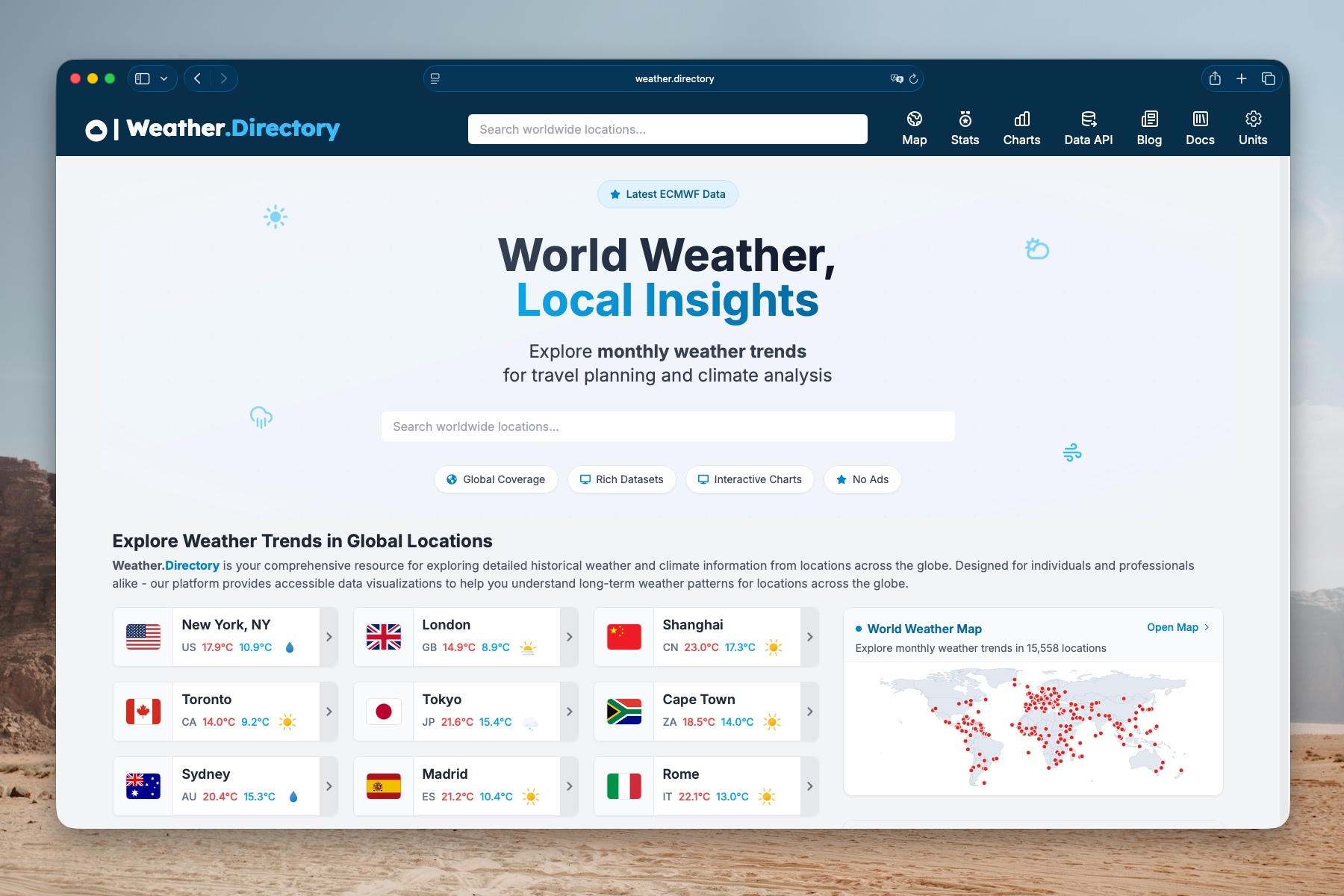 Weather.Directory product screenshot