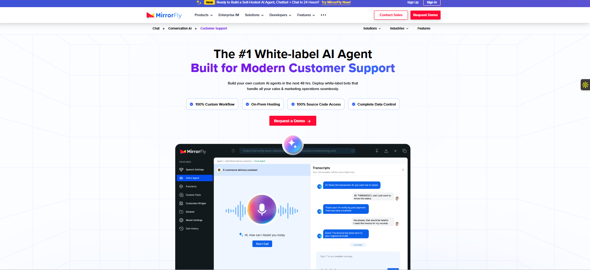 AI Agent Customer Support Software product screenshot
