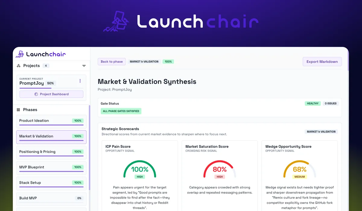 LaunchChair product screenshot