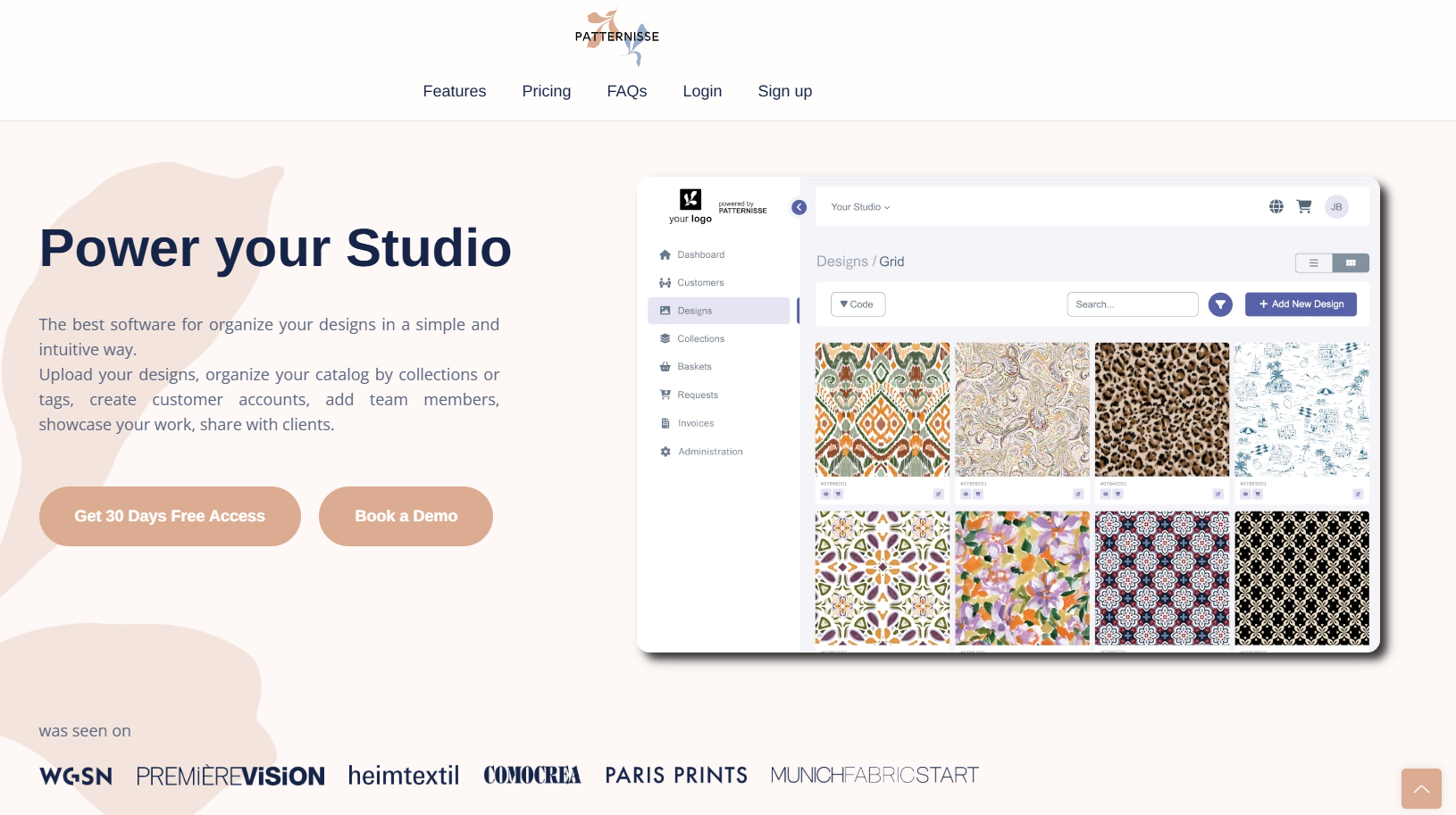 PATTERNISSE product screenshot