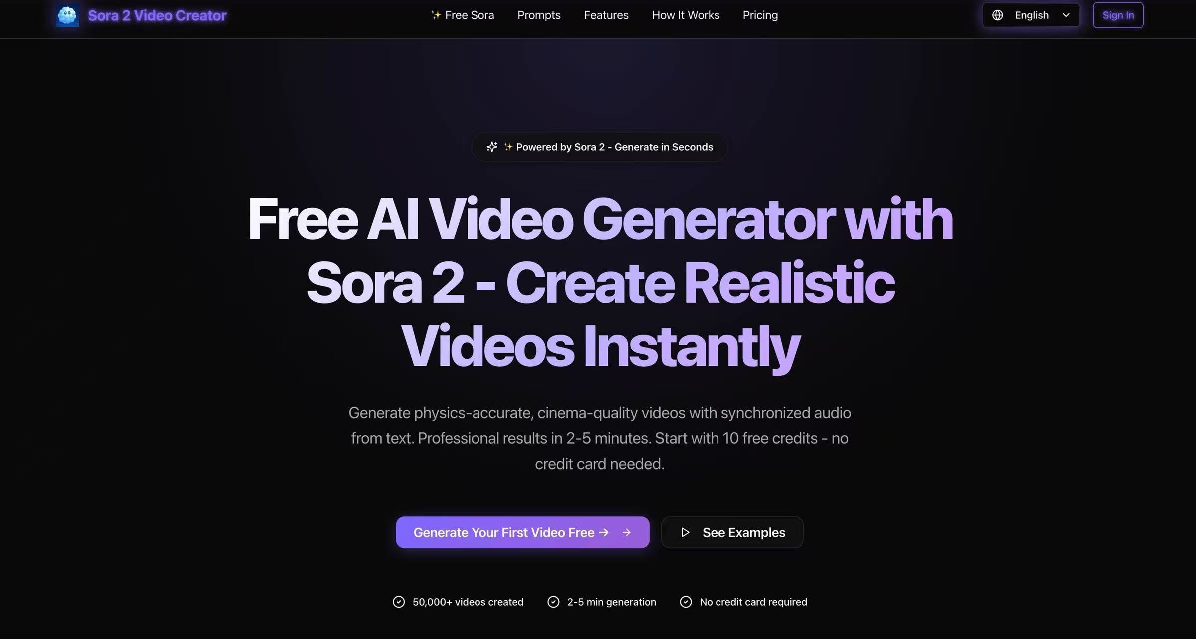 Sora 2 Video Creator product screenshot