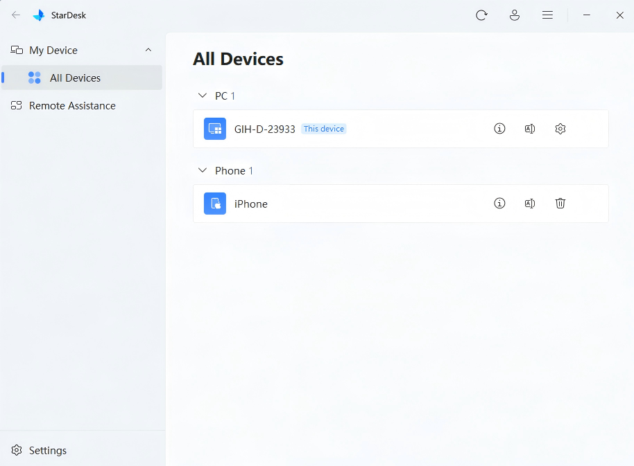 StarDesk product screenshot