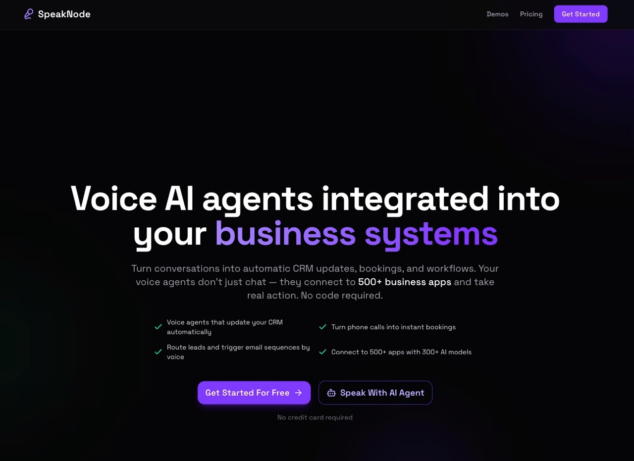 SpeakNode product screenshot