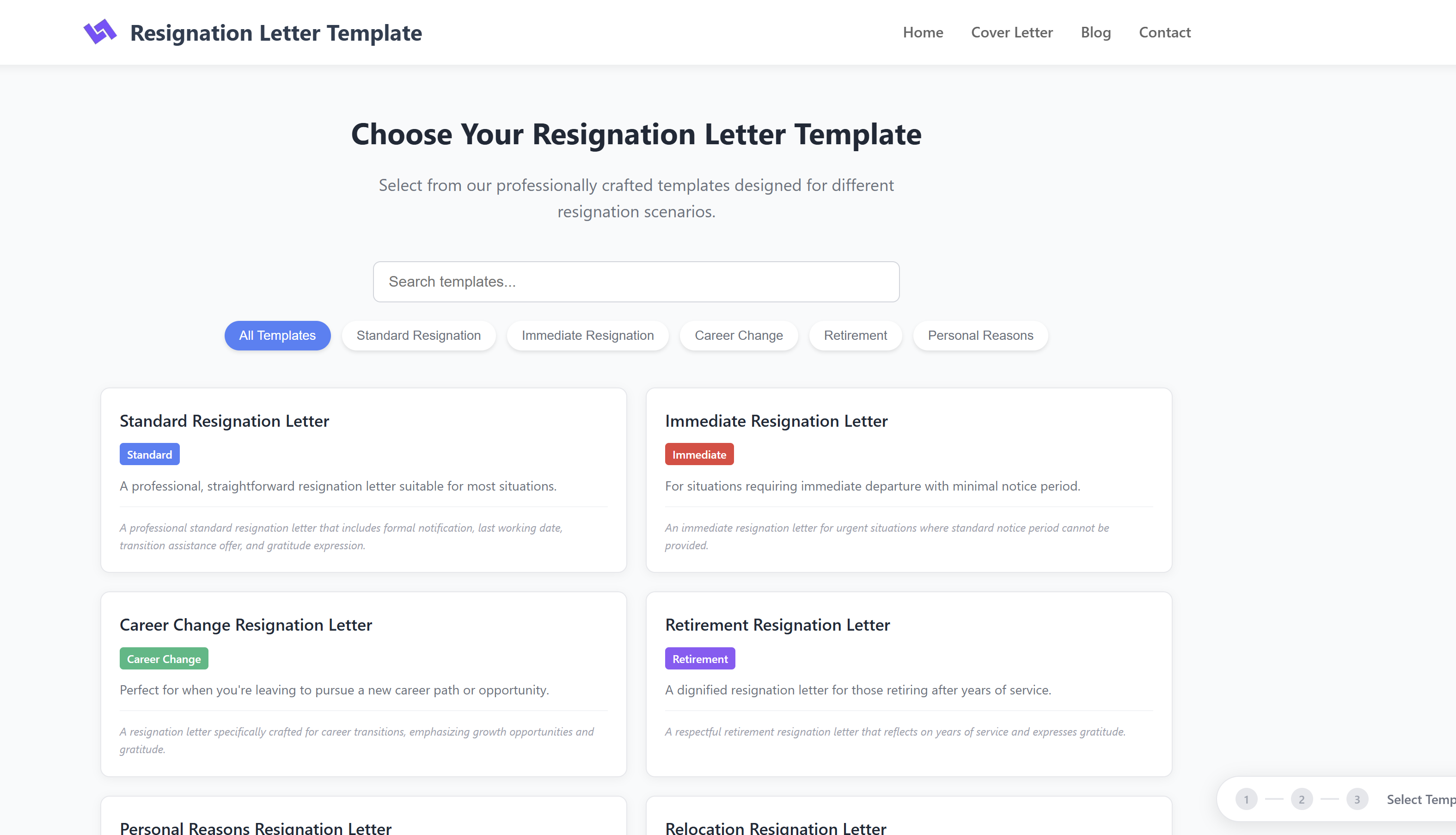 Resignation Letter Templates product screenshot