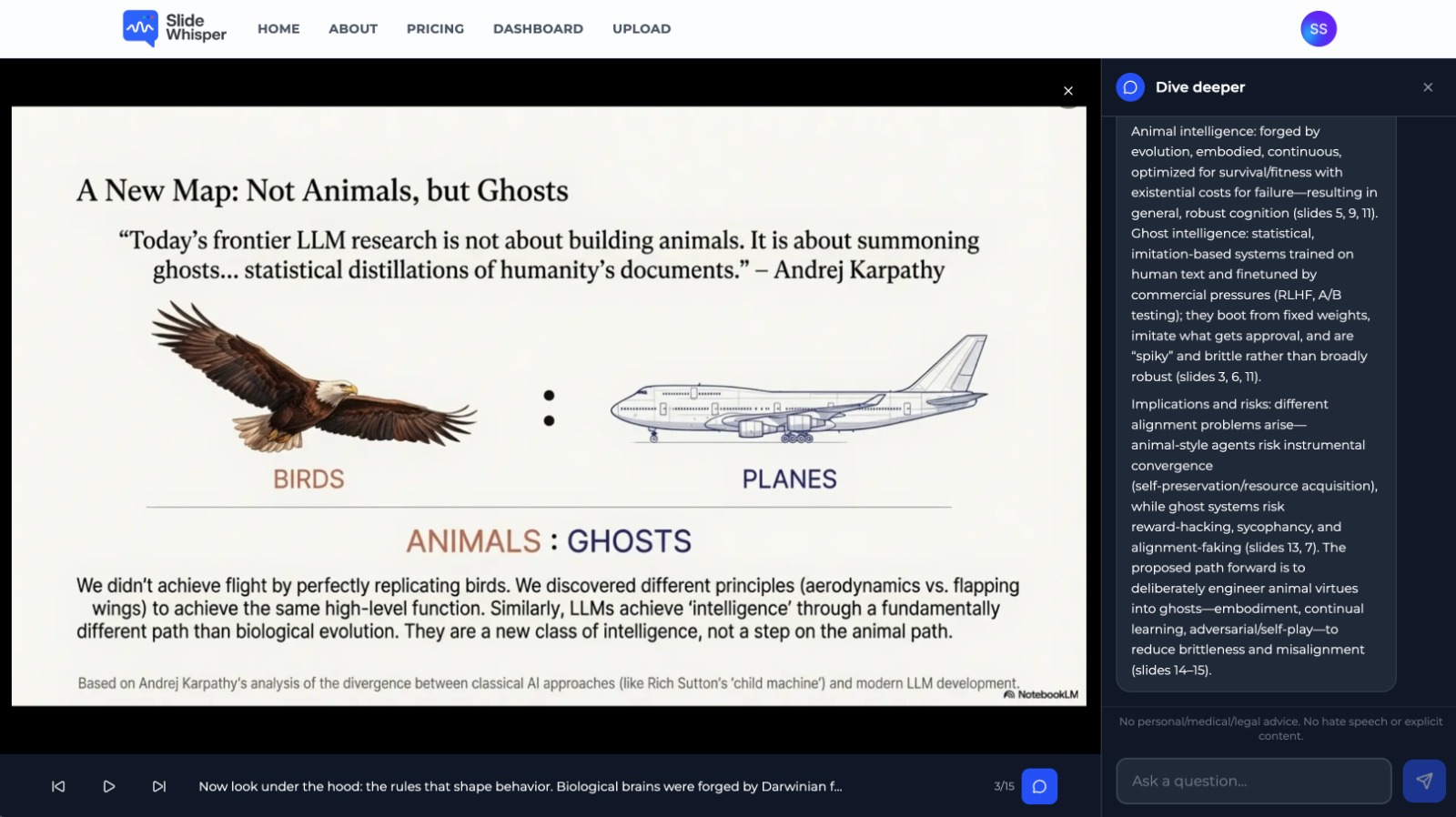 SlideWhisper product screenshot