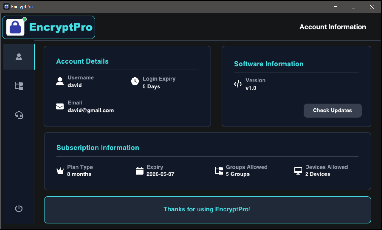 EncryptPro product screenshot