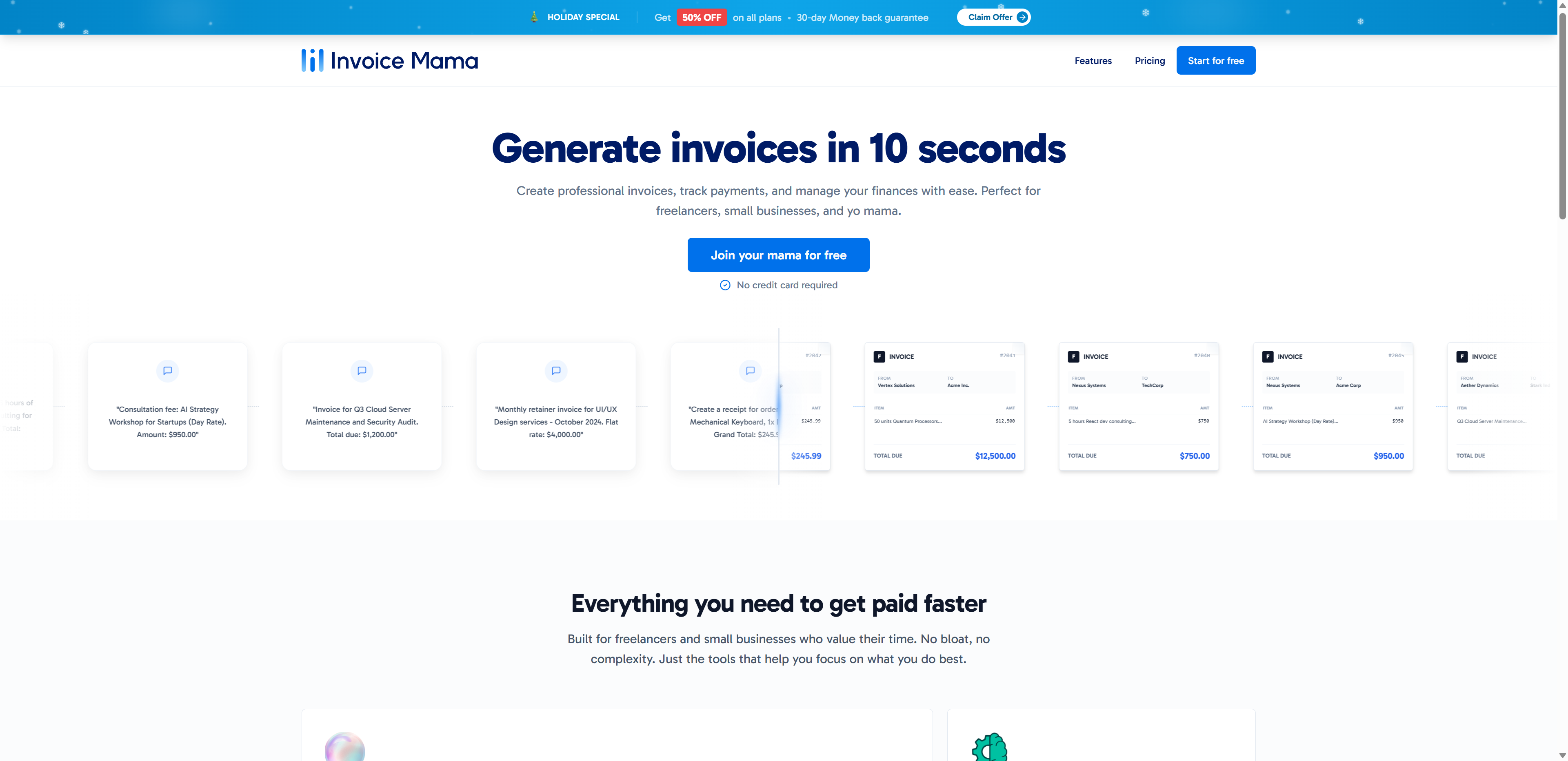 Invoice Mama product screenshot