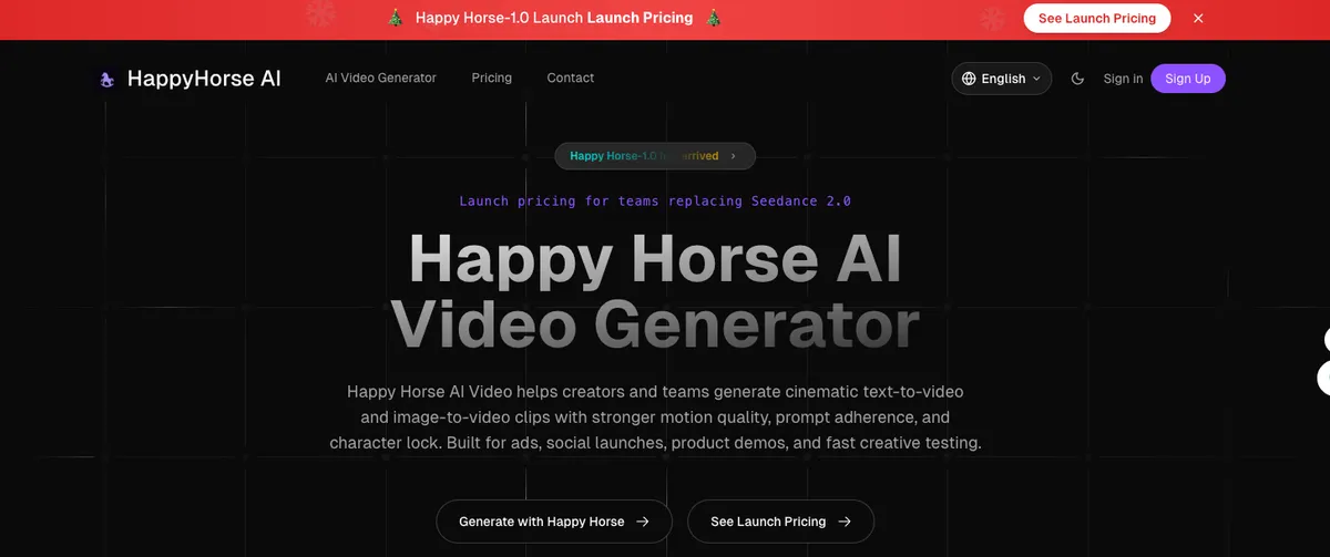 Happy Horse AI Video product screenshot
