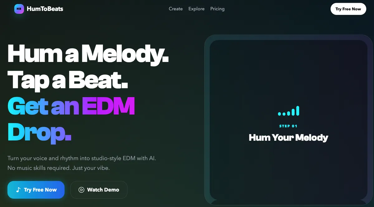 HumToBeats product screenshot