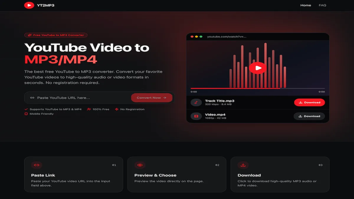YT2MP3 product screenshot