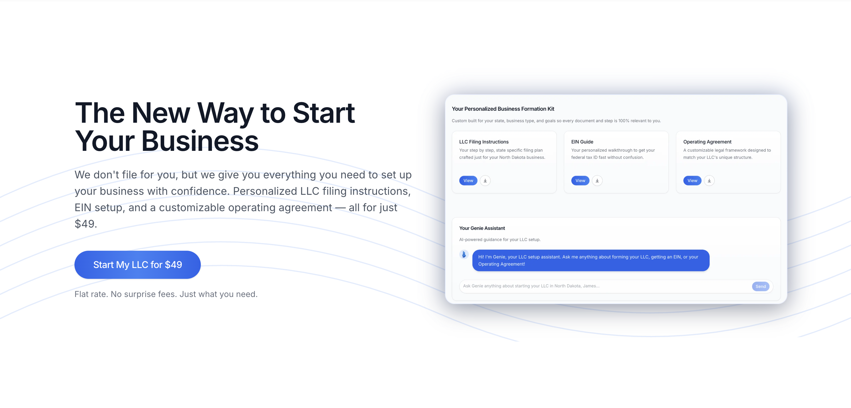 Genie - Revolutionizing LLC Formation - Product Image