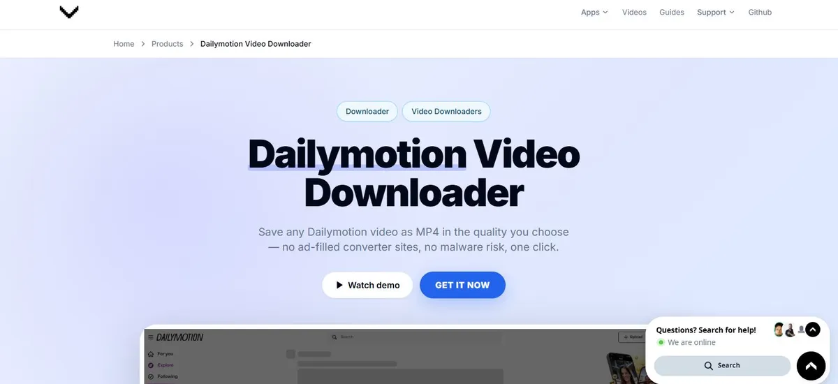 Dailymotion Video Downloader product screenshot