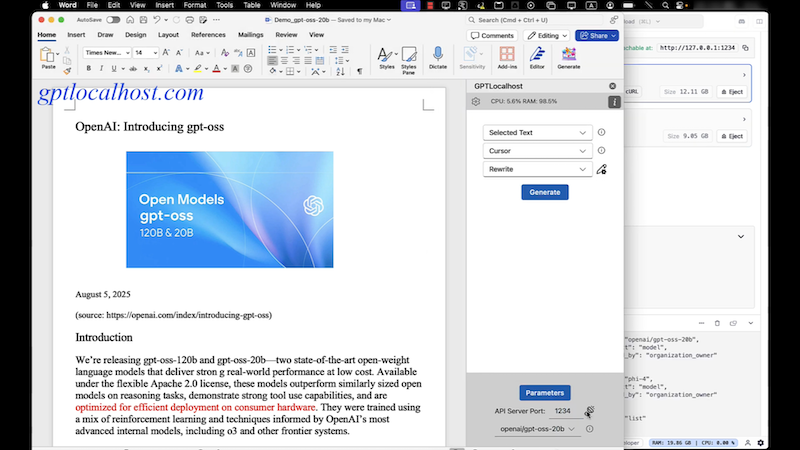 GPTLocalhost product screenshot