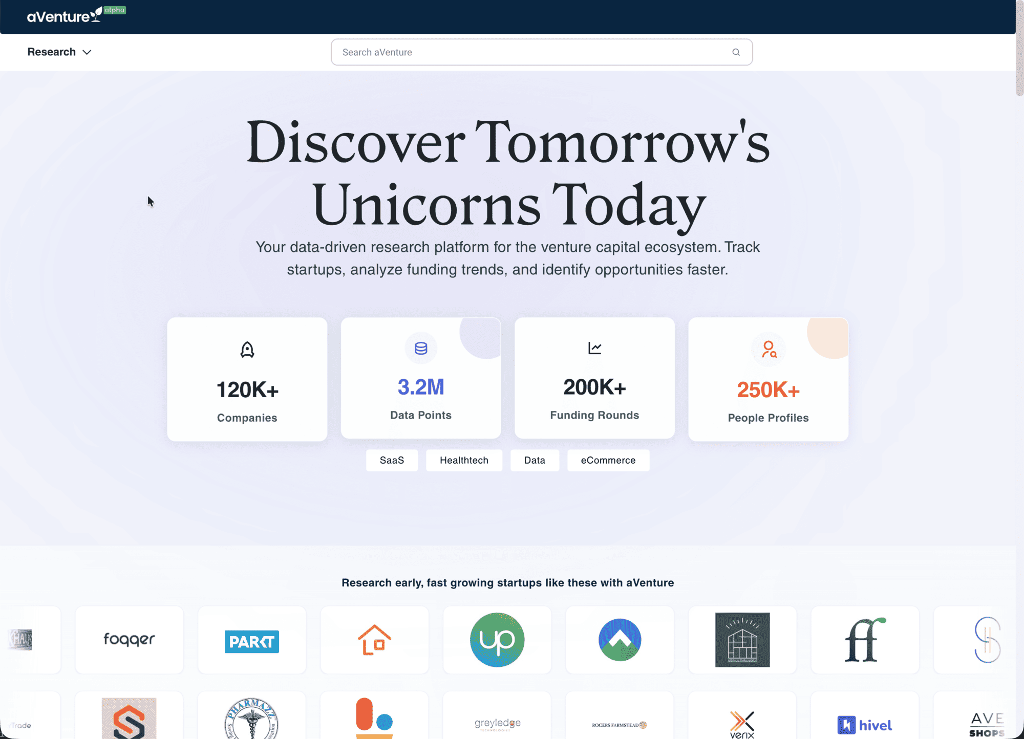 aVenture product screenshot