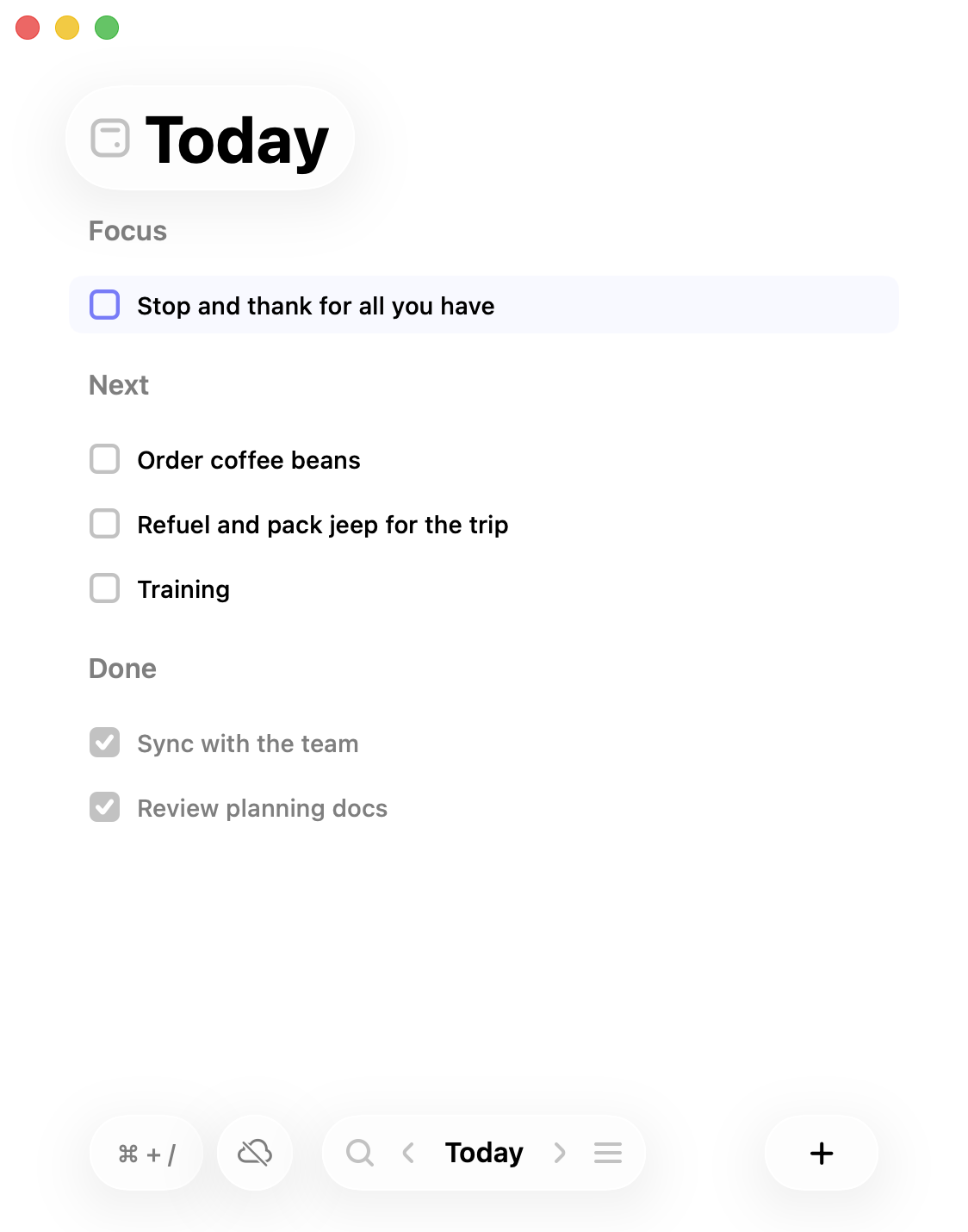 Daily product screenshot