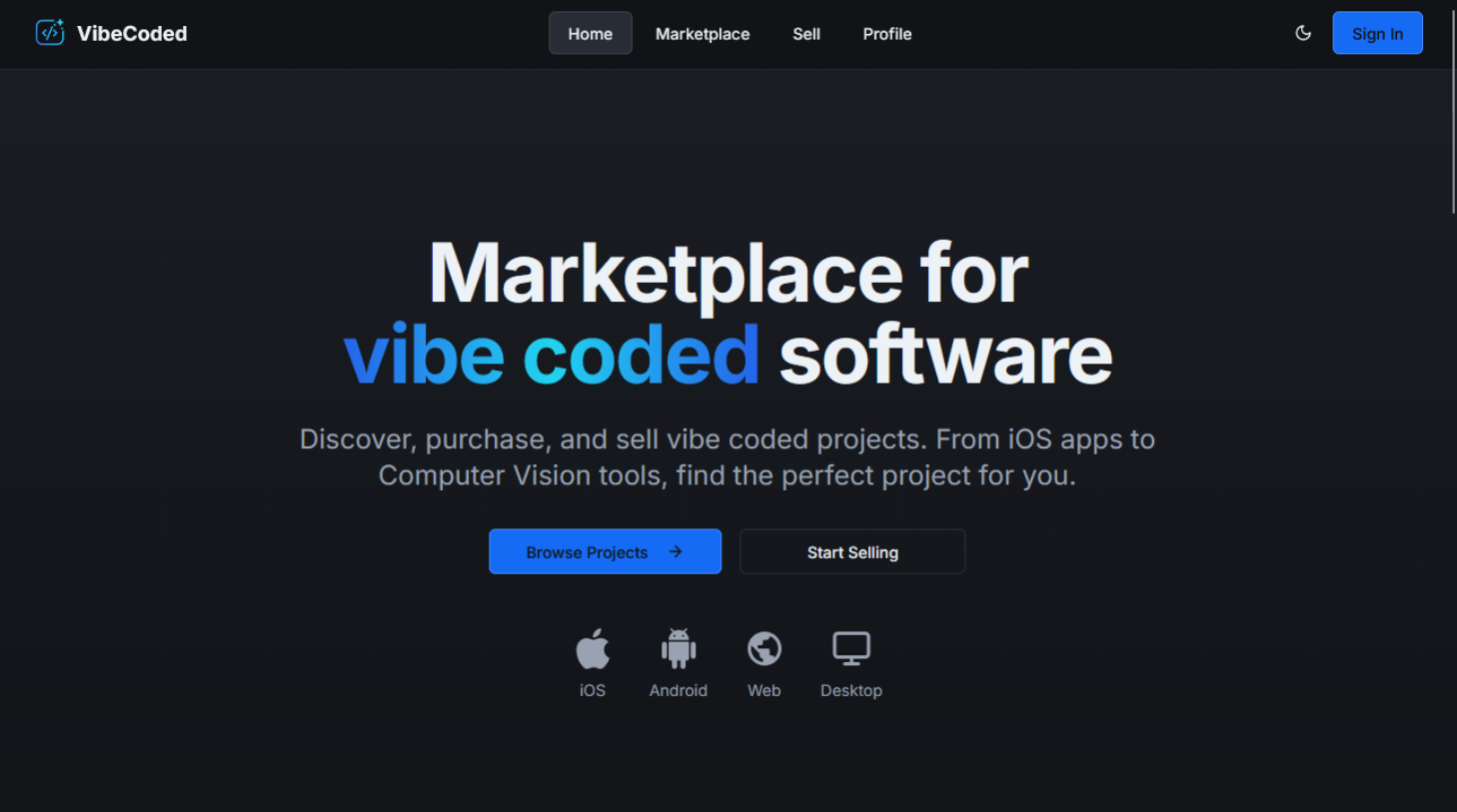 Vibe Coded product screenshot