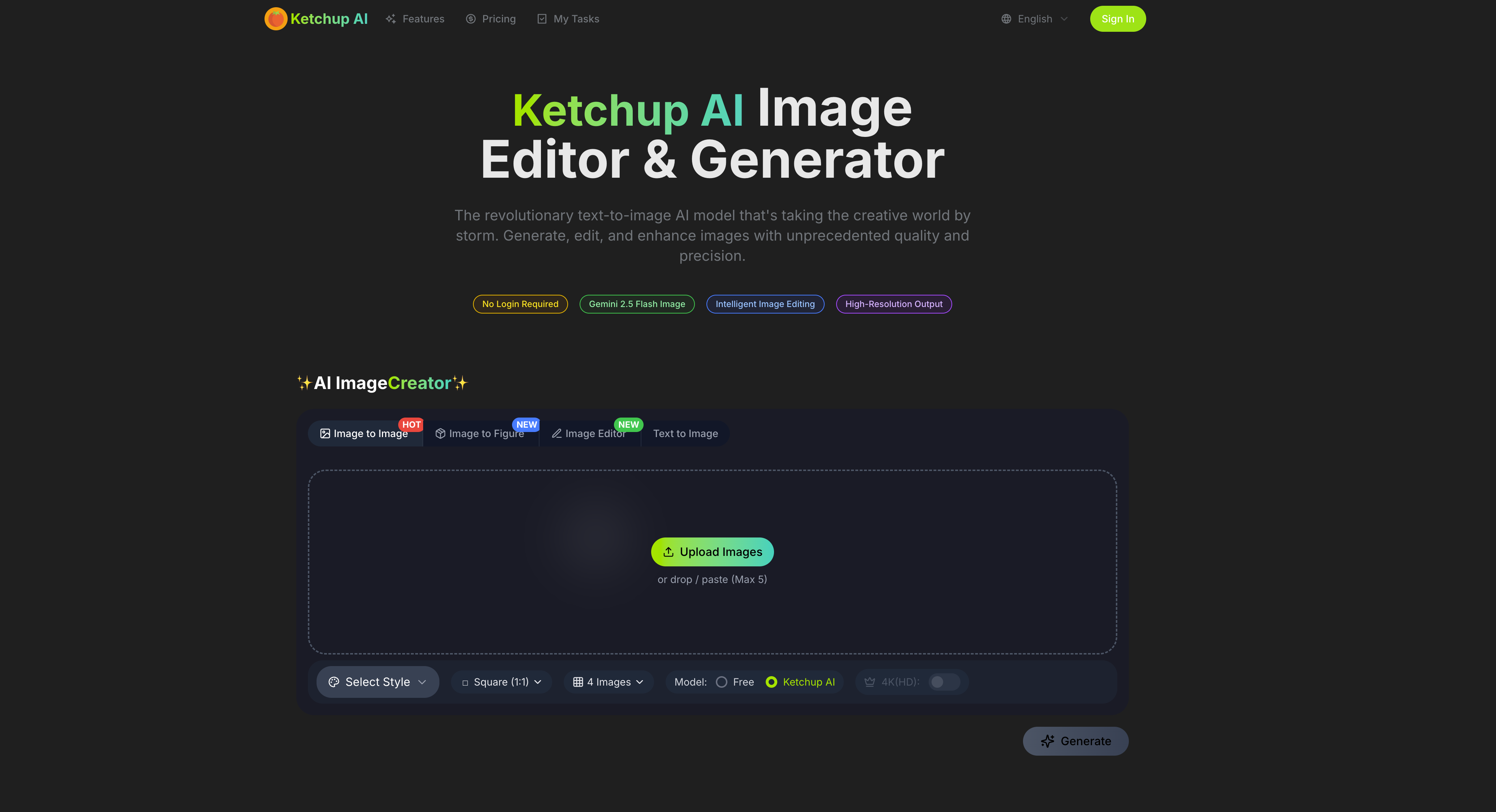 Ketchup AI product screenshot