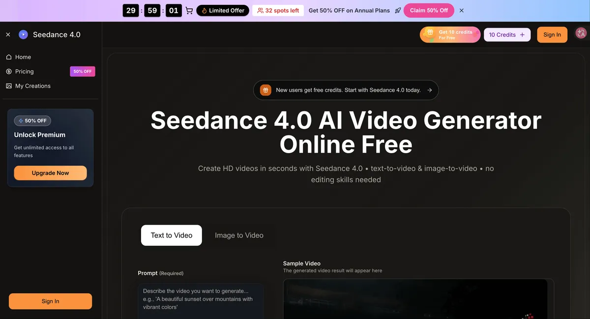 Seedance 4.0 product screenshot