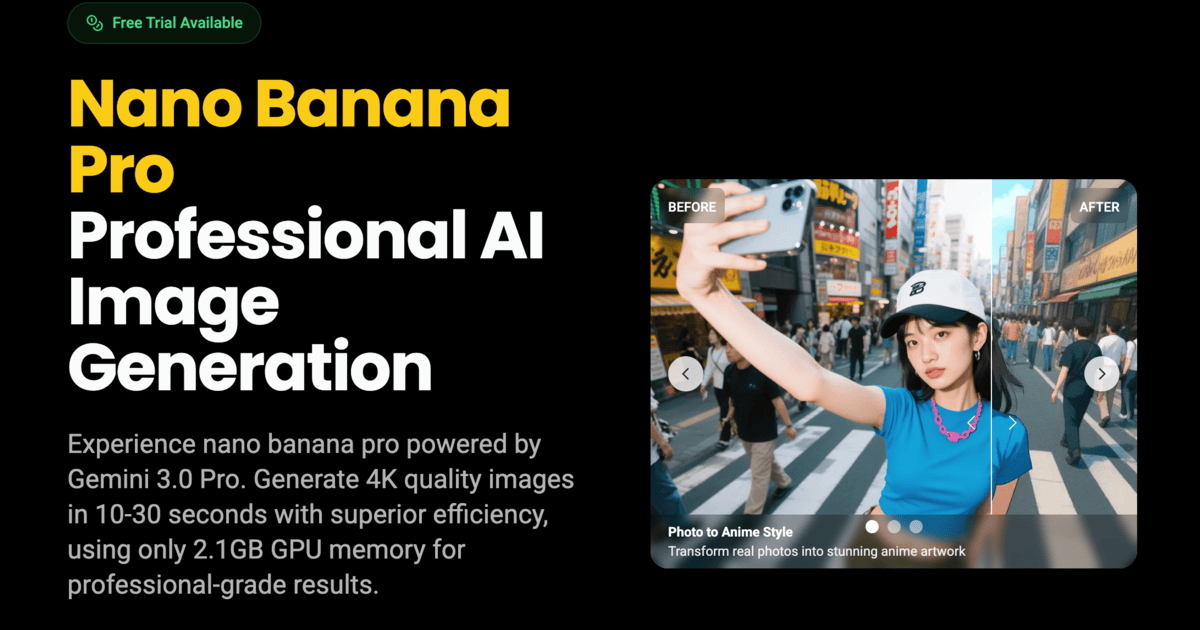 Nano Banana Pro product screenshot