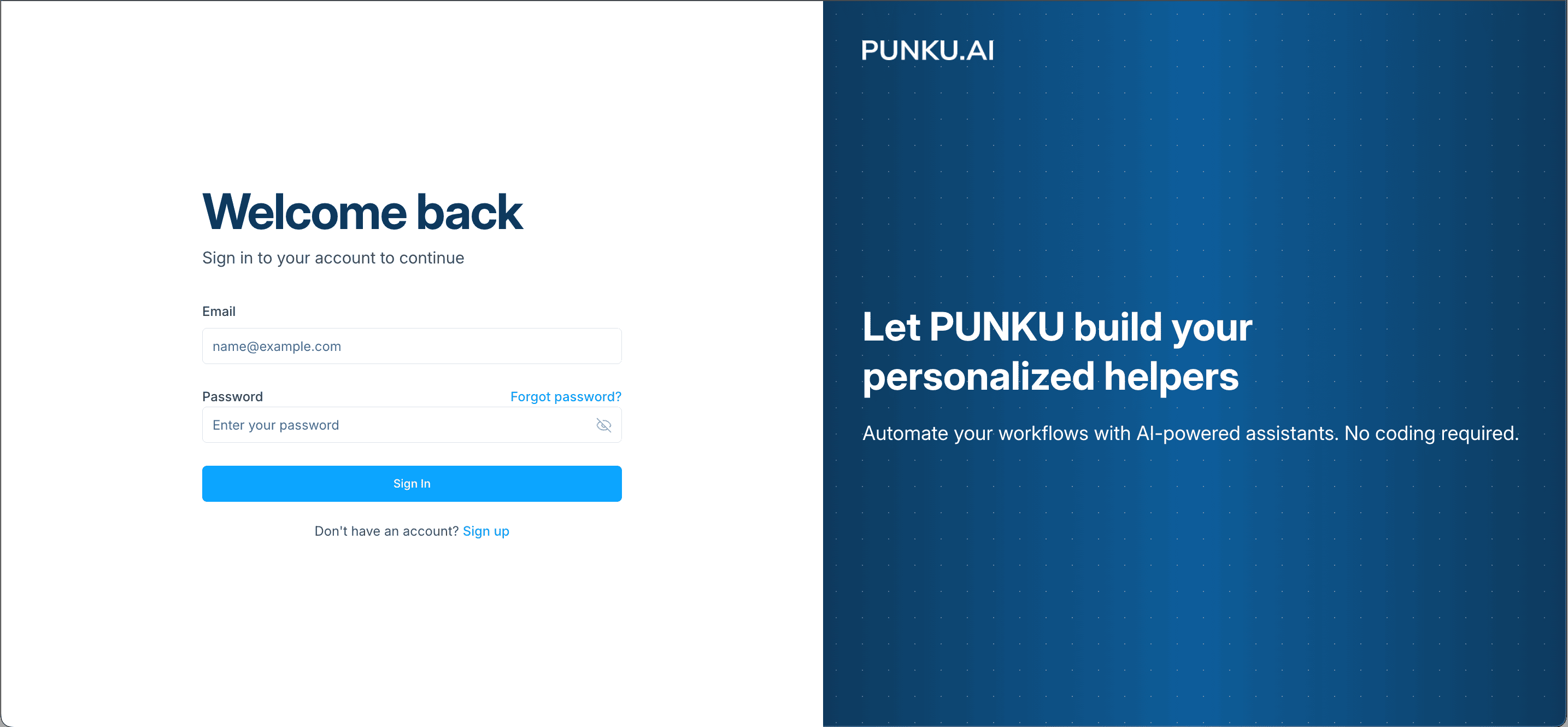 PUNKU.AI product screenshot