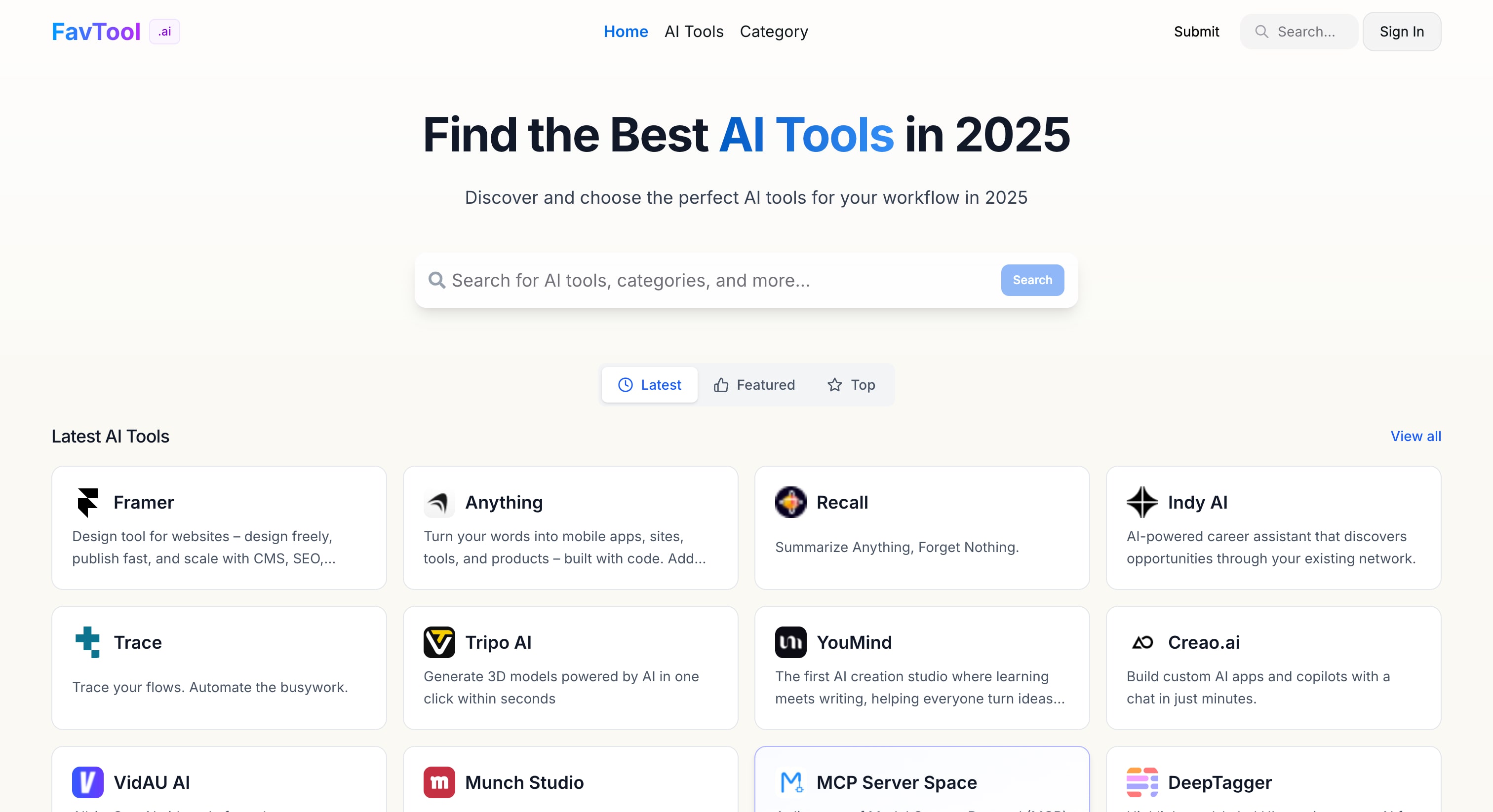 FavTool.ai product screenshot