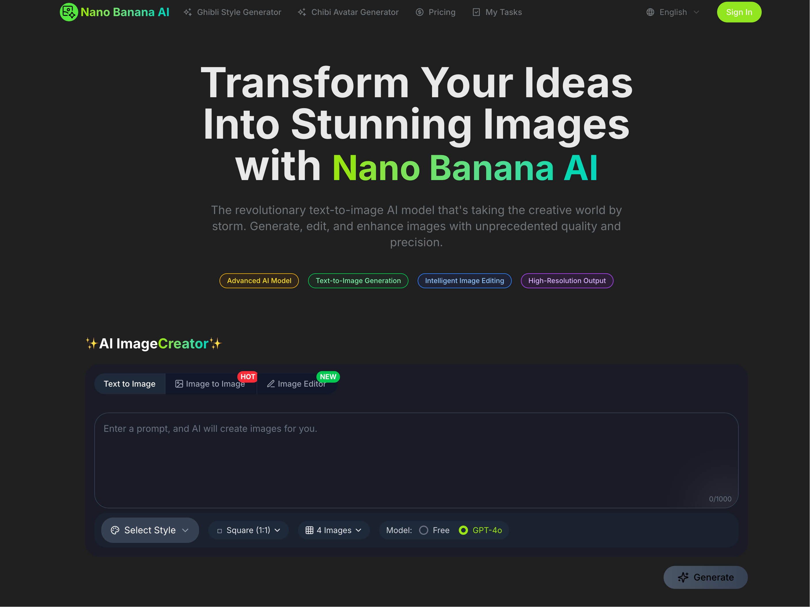 Nano Banana AI - Product Image
