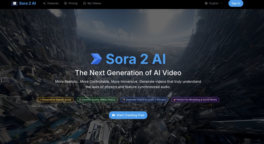 Sora 2 product screenshot