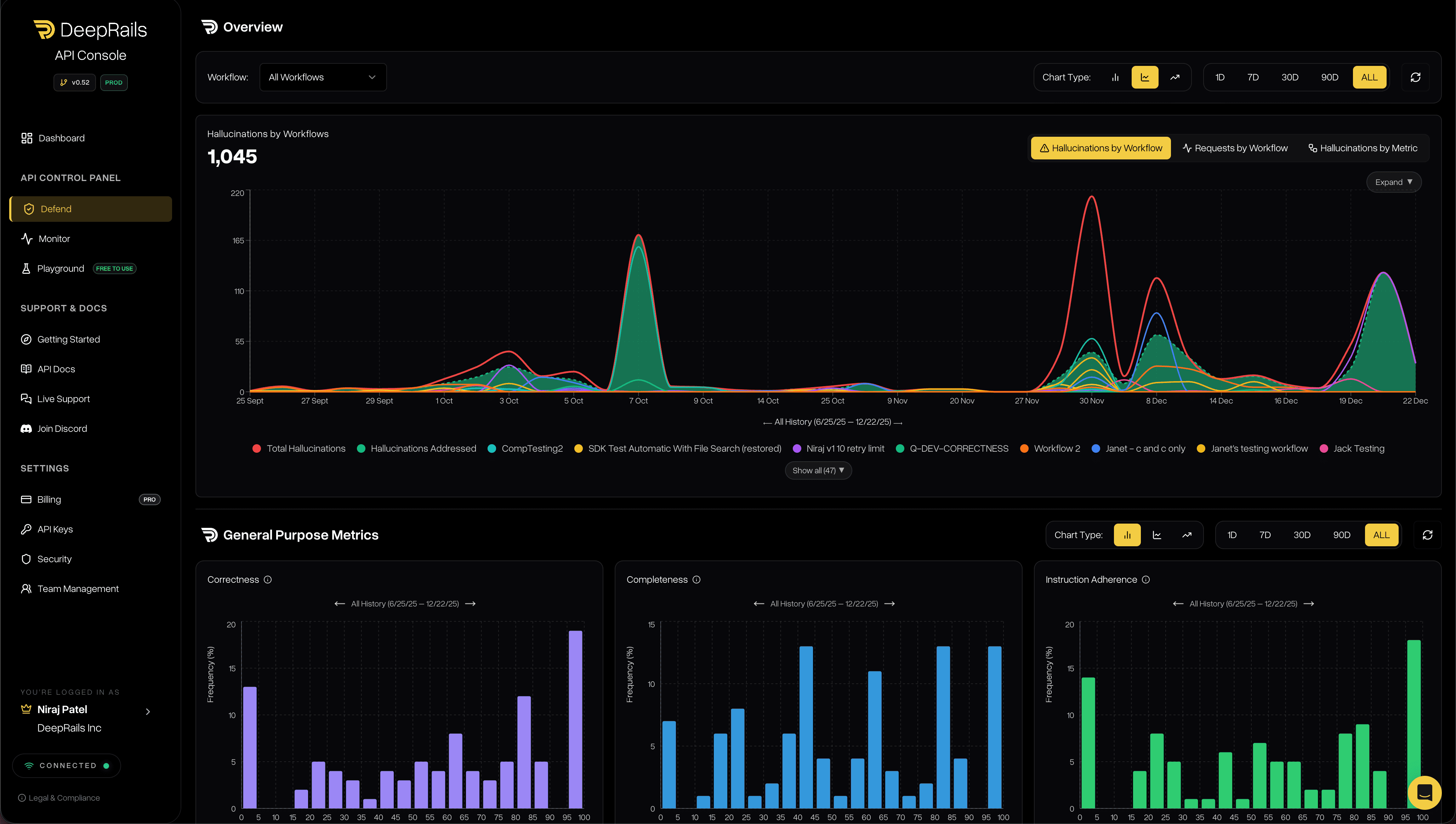 DeepRails product screenshot