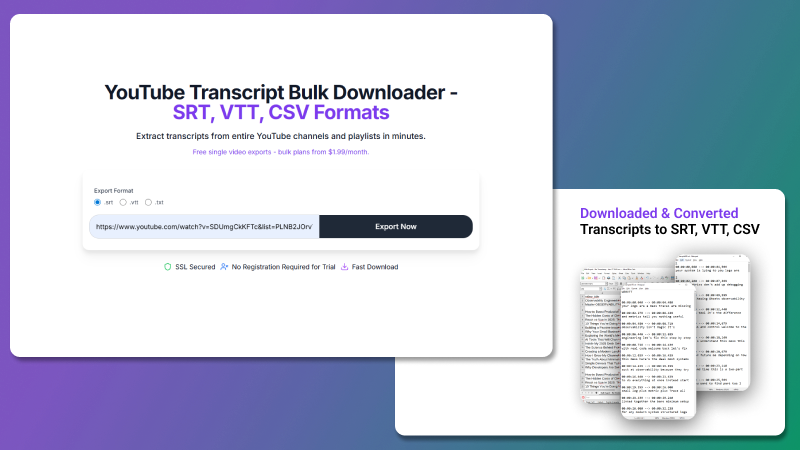 ClipTranscribr product screenshot