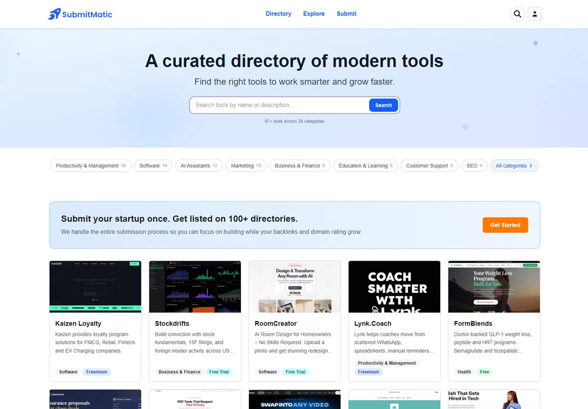 SubmitMatic Directory product screenshot