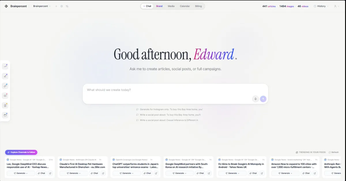 Brainpercent product screenshot
