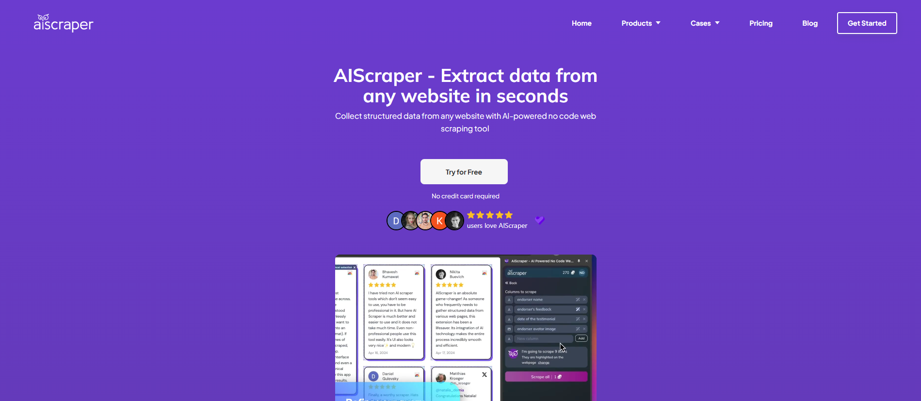AIScraper product screenshot