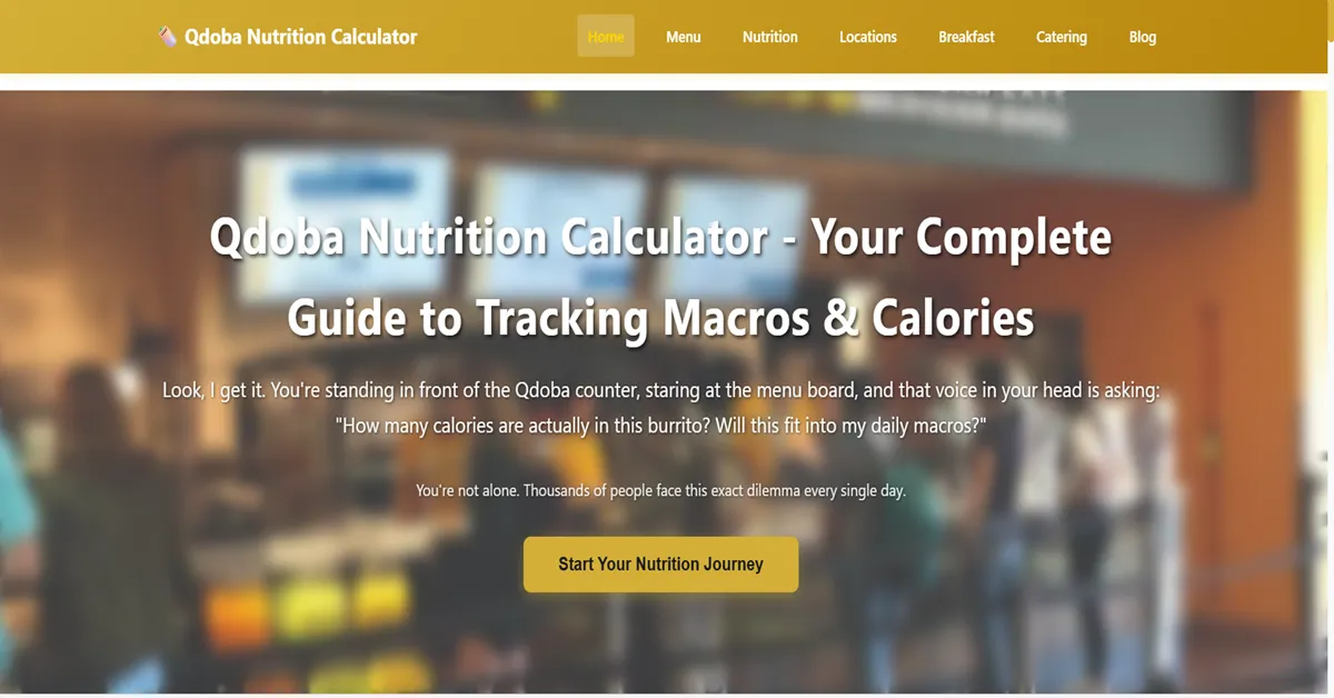 Qdoba Nutrition Calculator product screenshot
