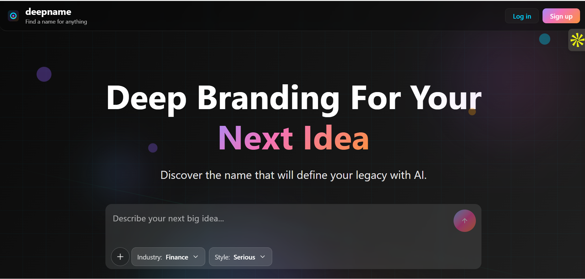 deepname product screenshot