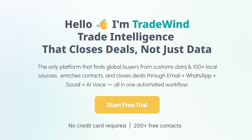 TradeWind AI product screenshot