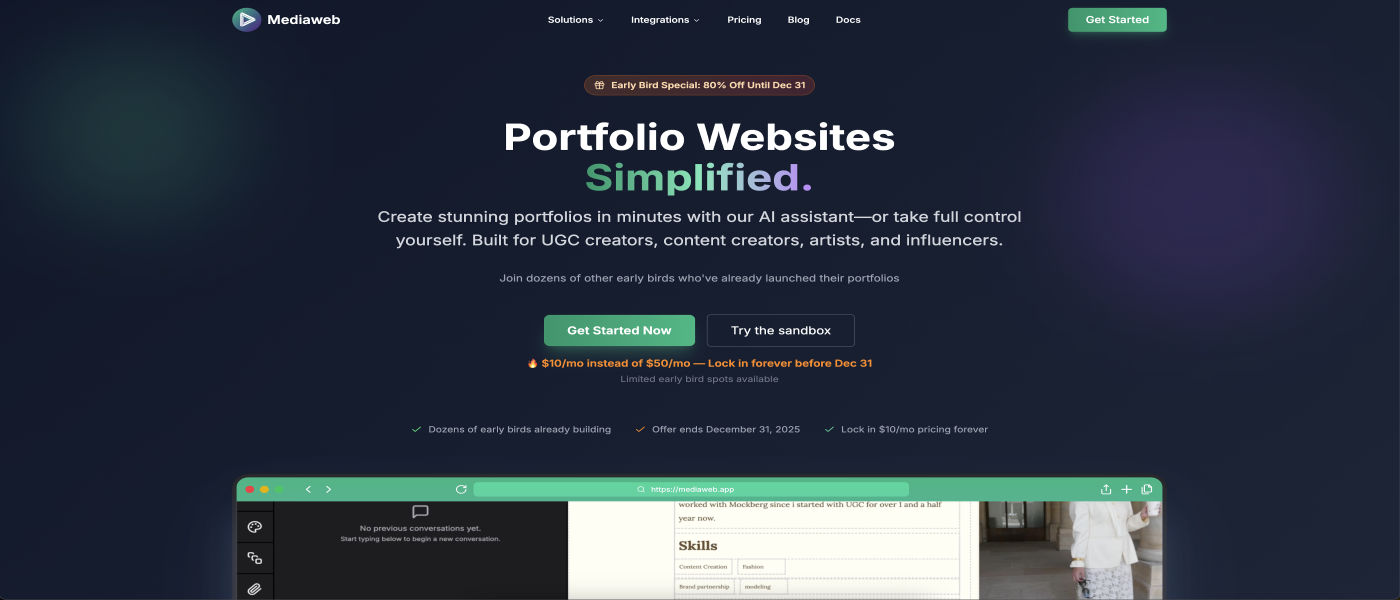 Mediaweb product screenshot