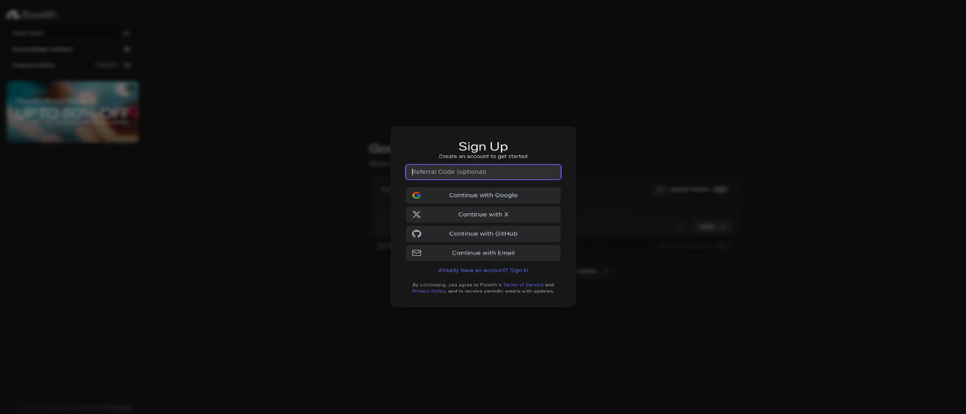 Flowith AI product screenshot