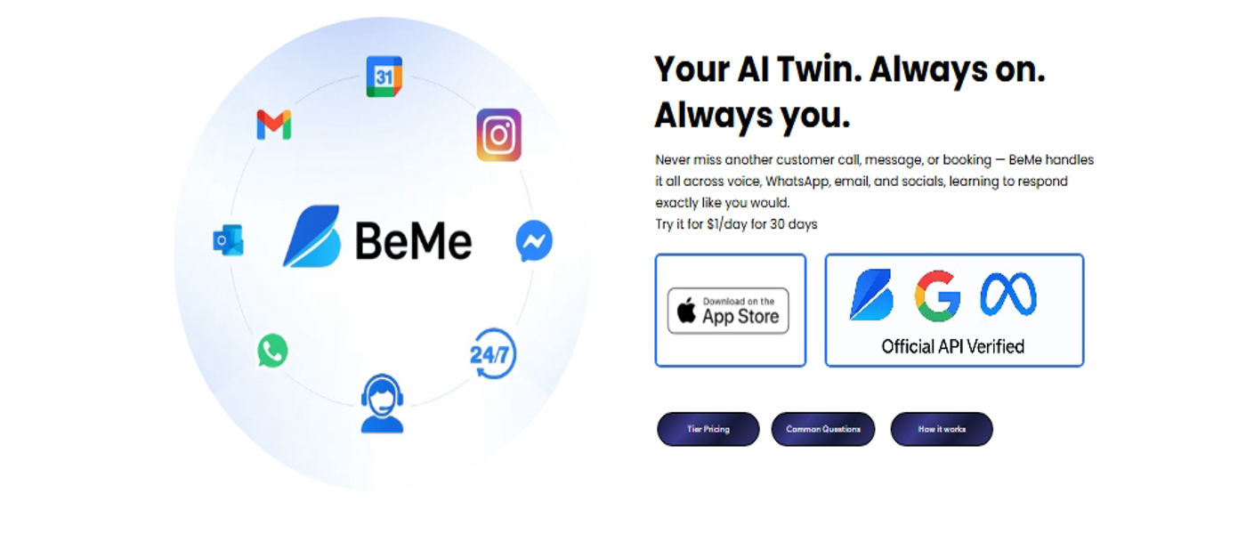 BeMe product screenshot
