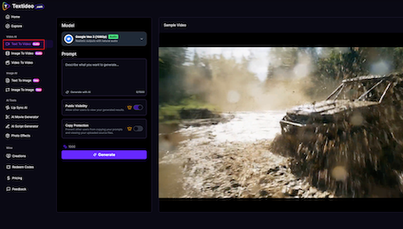 Textideo product screenshot