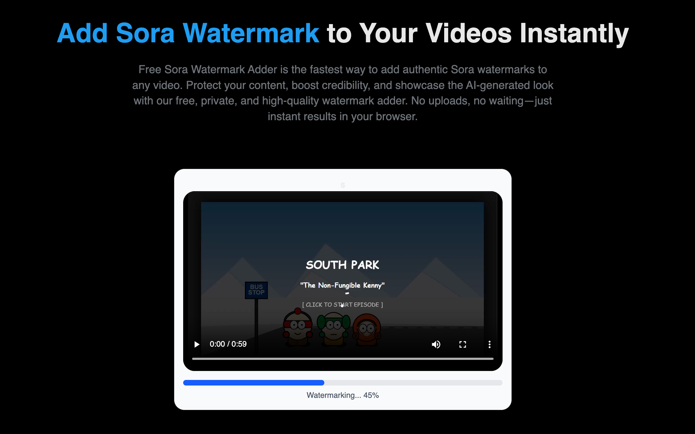 Free Sora WaterMark Adder product screenshot