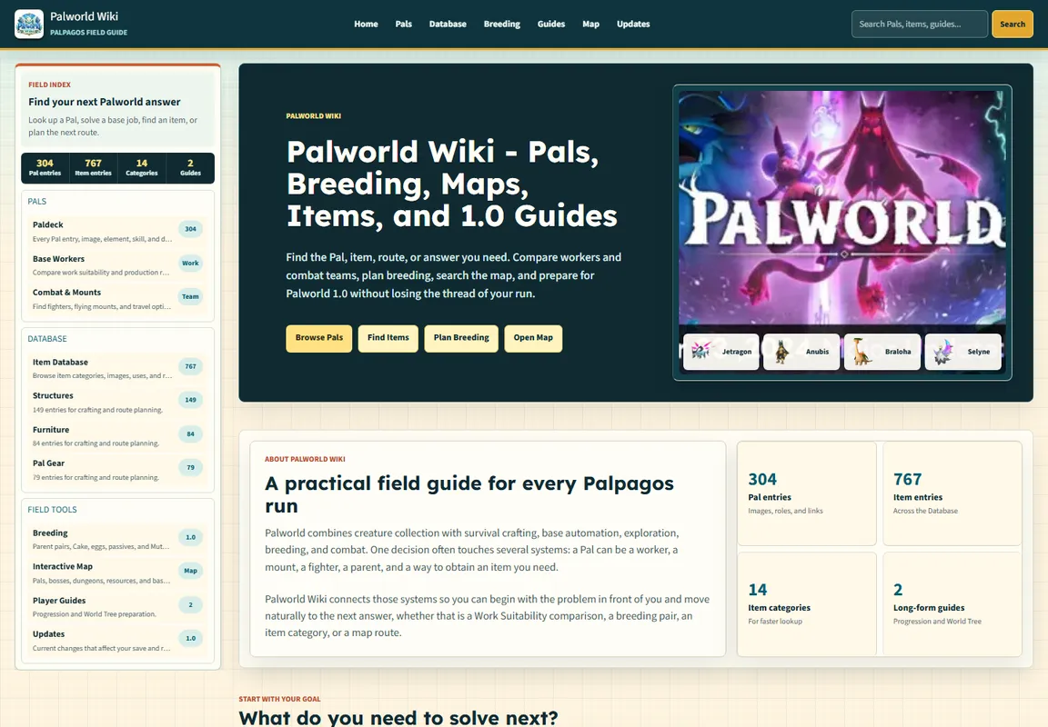 Palworld Wiki product screenshot