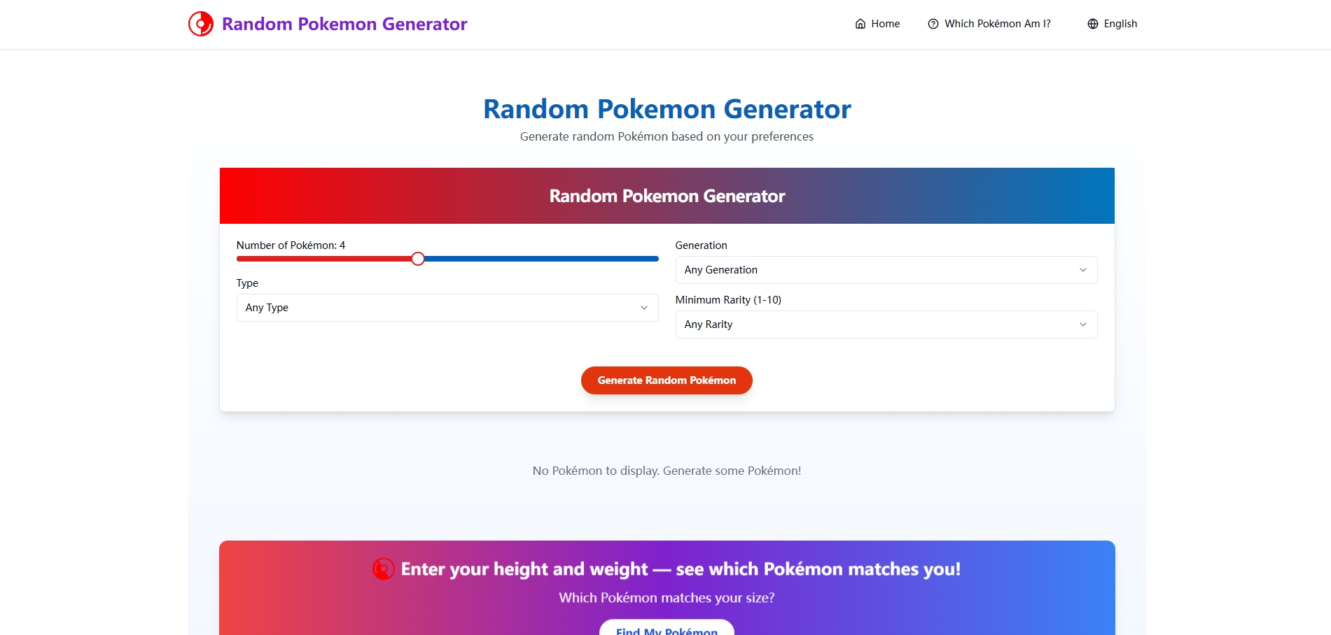 Random Pokémon Generator product screenshot
